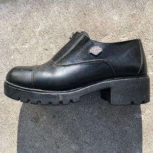 Harley Davidson Zip Front Womens Motorcycle Shoes